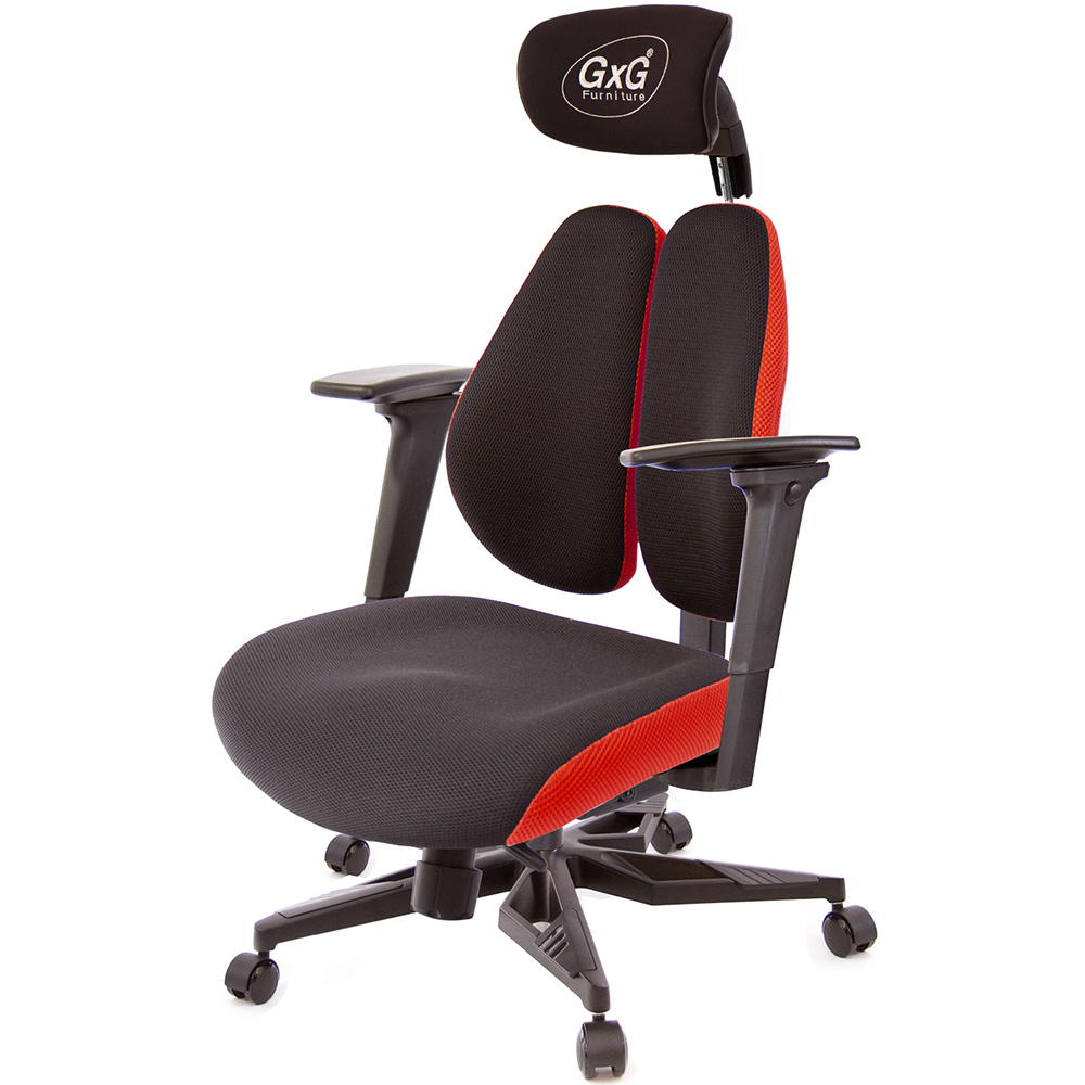 GXG 雙軸枕 DUO KING 記憶棉工學椅(電競腳/3D手遊休閒扶手) 型號3608 KGA9M