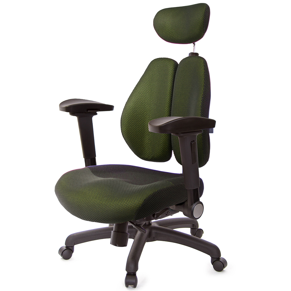 GXG 記憶棉 DUO KING 雙背工學椅(4D弧面摺疊手)  型號3008 EA1D