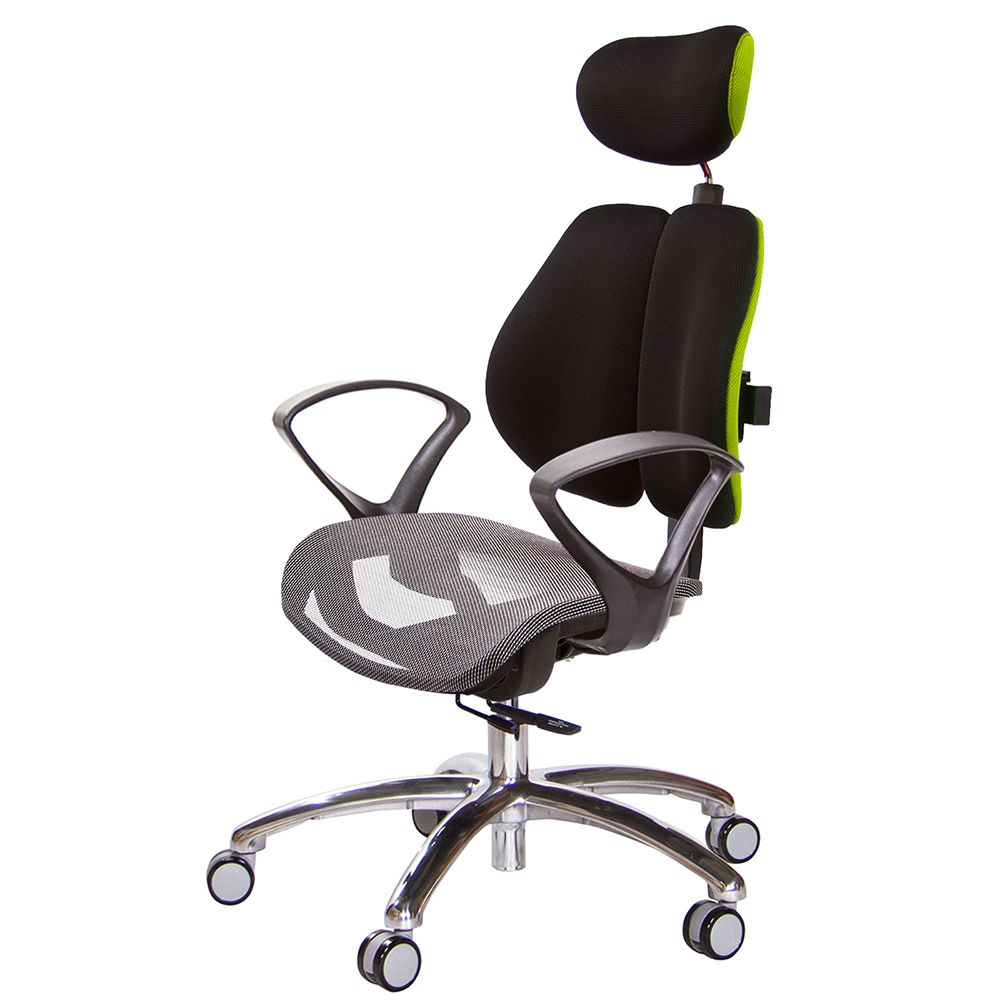 GXG 高雙背網座 工學椅(鋁腳/D字扶手)  型號2806 LUA4
