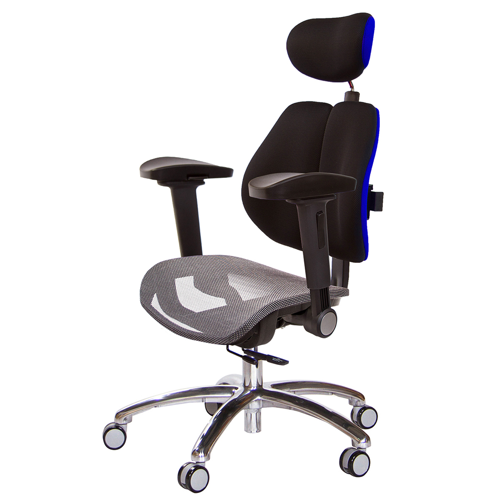 GXG 高雙背網座 工學椅(鋁腳/4D弧面摺疊手)  型號2806 LUA1D