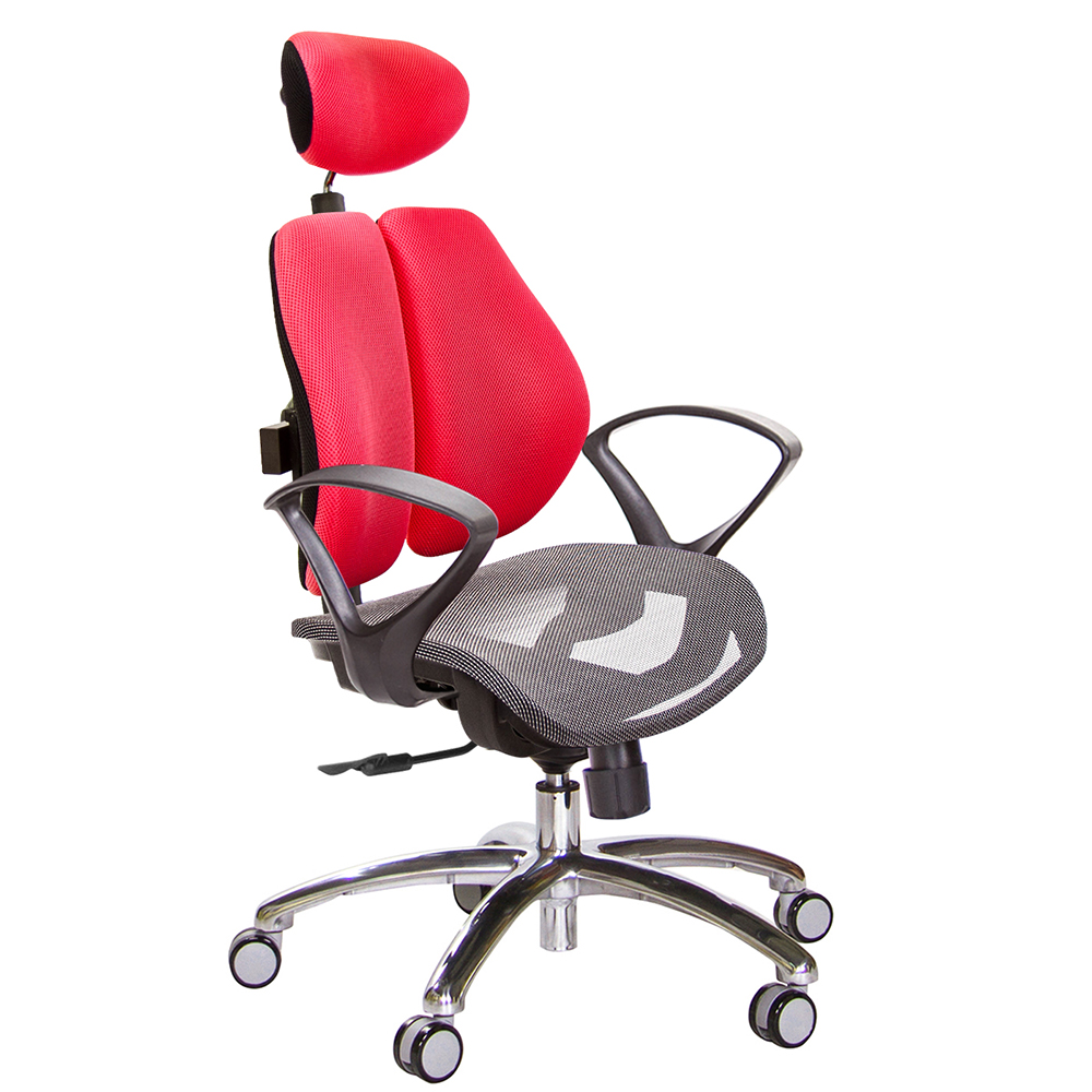 GXG 高雙背網座 電腦椅(鋁腳/D字扶手)  型號2804 LUA4
