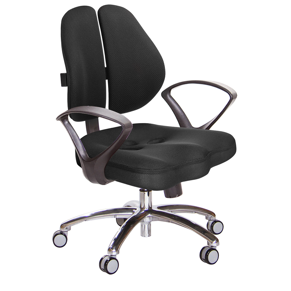 GXG 短背美臀 雙背椅 (鋁腳/D字扶手)  型號2503 LU4