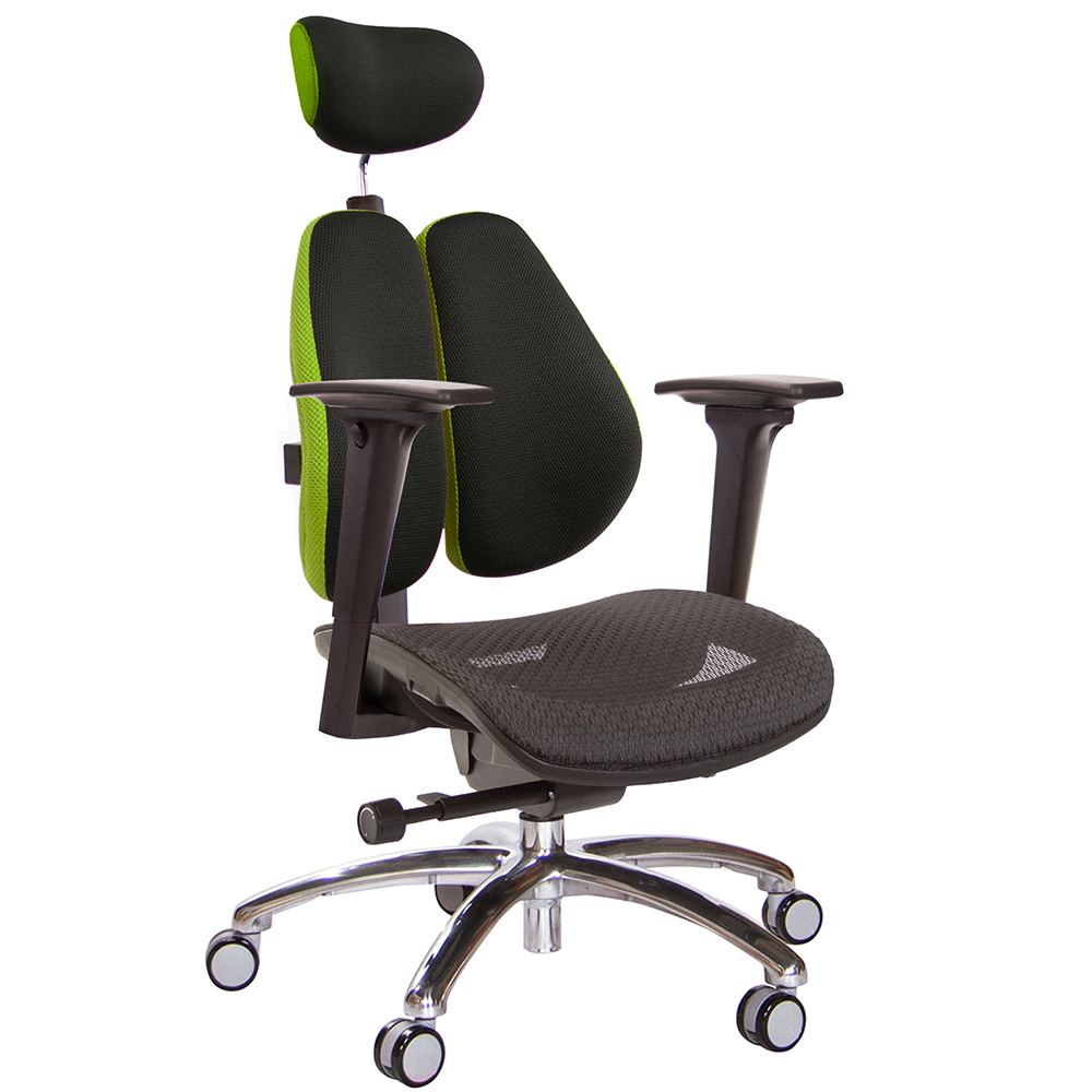 GXG 高雙背工學 電腦椅(鋁腳/3D升降扶手)  型號3076 LUA9