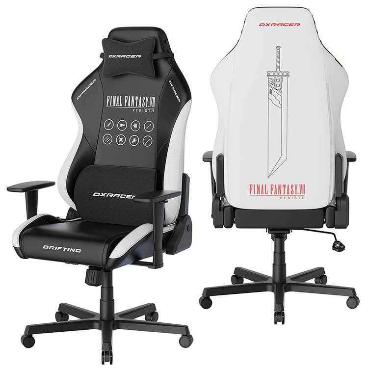 DXRACER FF7R 電競賽車椅 (太空戰士VII重生/黑白皮面)