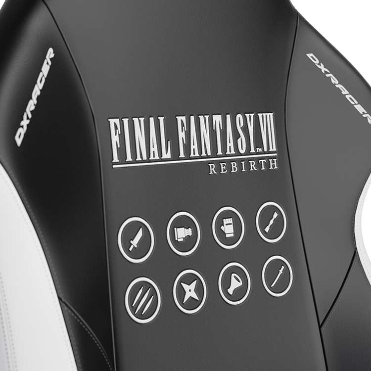 DXRACER FF7R 電競賽車椅 (太空戰士VII重生/黑白皮面)