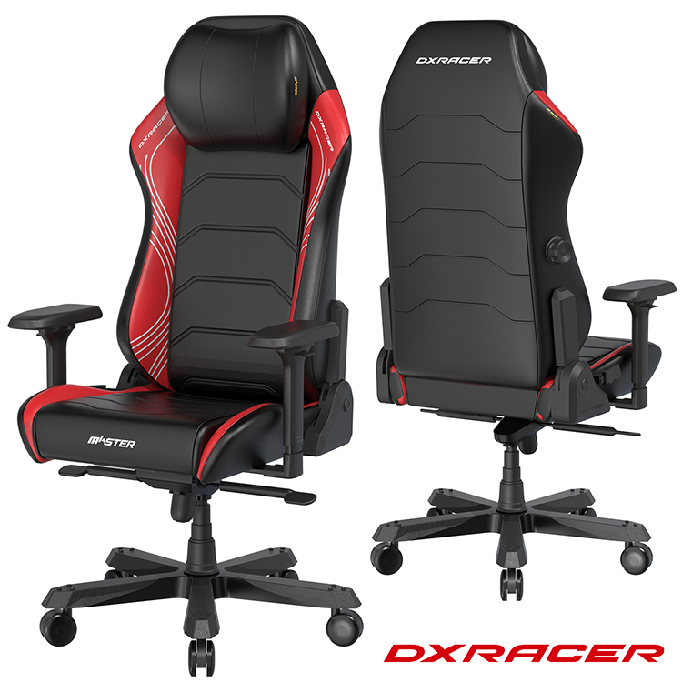DXRACER MASTER大師 電競賽車椅 (黑紅色/皮面)