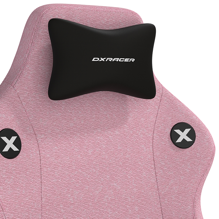 DXRACER 電競賽車椅 利刃 (6D扶手/布面粉紅色)