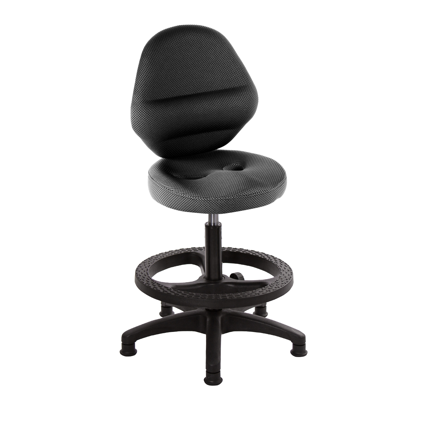 GXG 吧檯椅 加椅背 (塑膠腳+踏圈) 型號T10EK